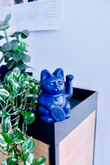 Maneki Neko | Lucky Cat - Dark Blue