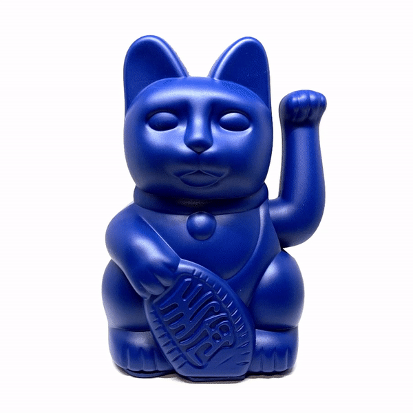 Maneki Neko | Lucky Cat - Dark Blue