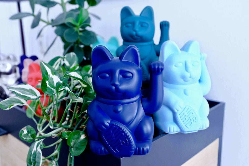 Maneki Neko | Lucky Cat - Dark Blue